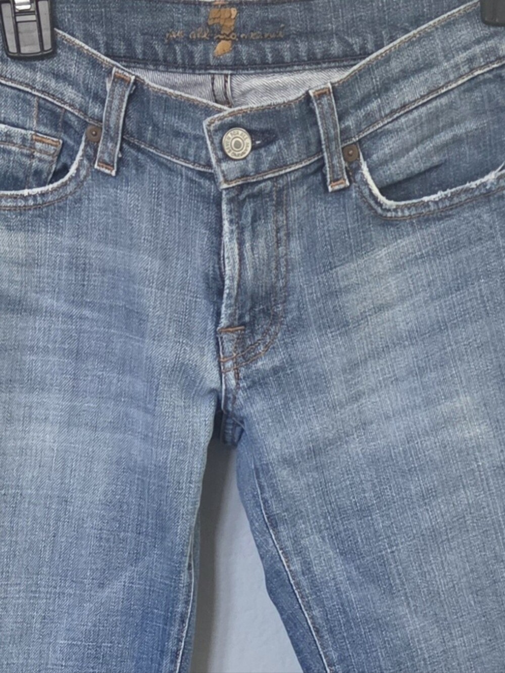Vintage Y2K 7 For All Mankind Jeans Women's 27 Blue Bootcut Low Rise Faded